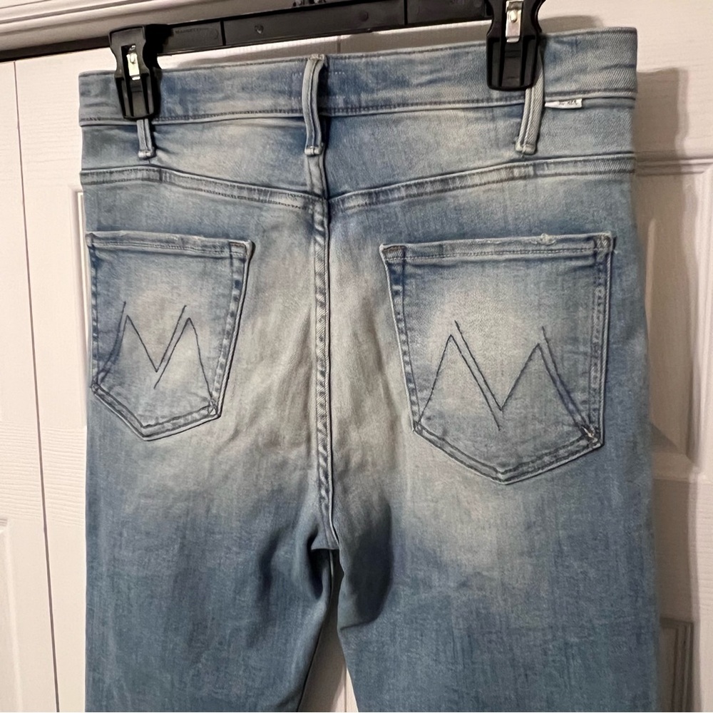 Mother The Hustler Ankle Fray Jeans Raw Hem NWT in Au Revoir size 31 - Picture 10 of 15
